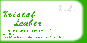 kristof lauber business card